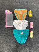 6 IN 1 CHILDREN GIRLS PURSE PANTS MULTI-CHARACTER (Pink or Blue Purse)