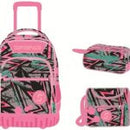 3 Piece Trolley School Bag Large Capacity Rolling School Bag Removable Big Wheel Backpack
