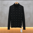 Zara Black, ribbed turtleneck sweater with pearl - Giggles n Gurgles